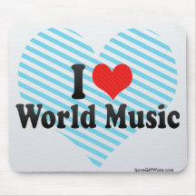 I Love World Music Mousepads