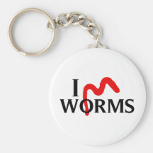 I Love Worms Key Chains