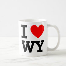 I Love Wyoming Design Coffee Mug