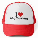 I Love X-Ray Technicians hats
