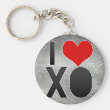 I Love XO Keychains