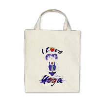 I Love Yoga Canvas Bags