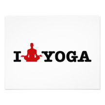 I Love Yoga Custom Invitations