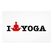 I Love Yoga Custom Stationery