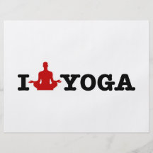 I Love Yoga Flyer Design