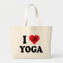 I Love Yoga Gift Canvas Bag