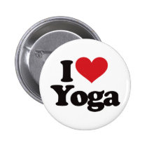 I Love Yoga buttons