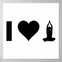 I Love Yoga Posters