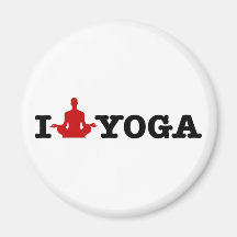 I Love Yoga Refrigerator Magnet