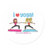 i love yoga stickers