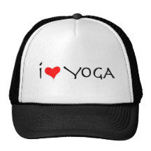 i love yoga trucker hats