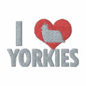 I Love Yorkies Women's embroidered shirts