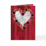 I love you art deco template card