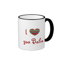 I Love You Baba With All My Heart Mugs