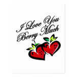 i love you berry much post cards