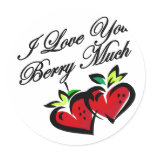 i love you berry much stickers