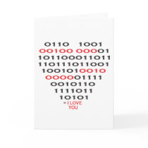 I love you Binary Heart Cards