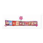 I Love You Bookmark Cards business cards