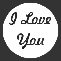 I Love You Caligraphy stickers