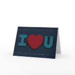 I Love You - Denim cards