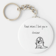 I love you dinosaur key chains