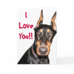 I Love You!! Doberman  cards