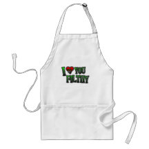 I Love you Filthy FILTH DUBSTEP Apron