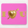 I LOVE YOU. Gold, jewelled I Heart You.