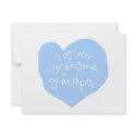 I Love You Grandma And Grandpa Blue invitations