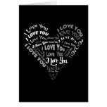 I Love You Heart Design for Weddings & Holidays Greeting Card