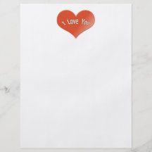 i love you heart full color flyer