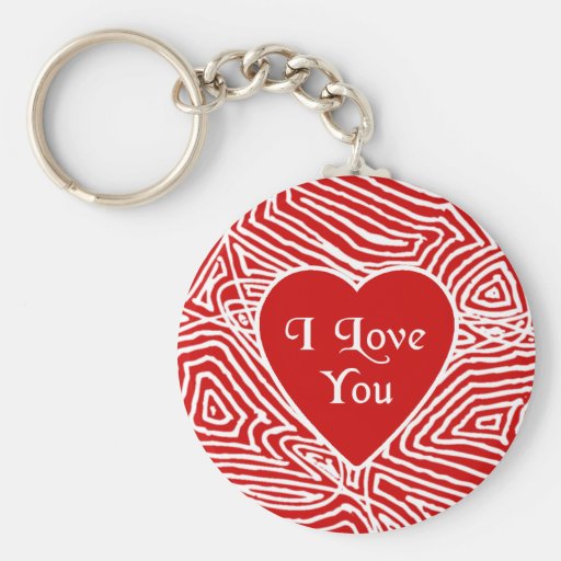 I Love You Heart Keychain