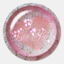 I LOVE YOU HEARTS & LACE by SHARON SHARPE Sticker