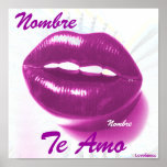I Love You Hot Purple Lips On White Wing [Spanish]