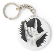 I LOVE YOU IN ASL #2 KEY CHAIN