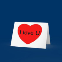 I love you in heart Greeting Card