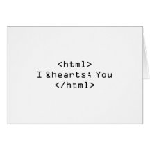 I Love You in HTML Card