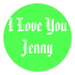 I Love You Jenny stickers