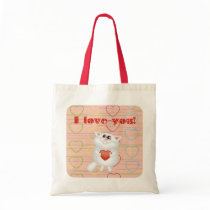 I Love You Kitty Book Bag