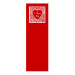 I Love You Mini Bookmarks - business cards