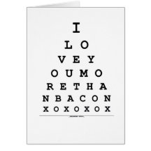 I Love You  More Than Bacon Card