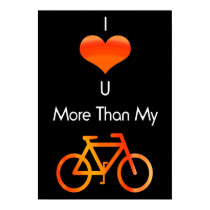 I Love You More Than My Bike Orange posters