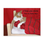 I love you more than my Teddy Bear postcards