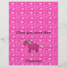 I love you more than unicorns full color flyer