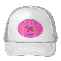 I love you more than unicorns mesh hats