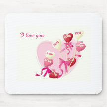 I Love You Mouse Pads