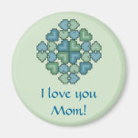 I love you Mum! Hearts Touch Magnet