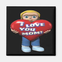 I Love You Mum Refrigerator Magnets