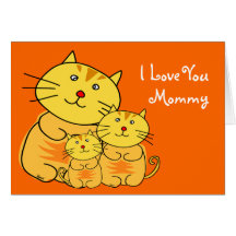 I Love You Mummy Mother's Day Cat Card