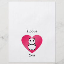I love you panda custom flyer